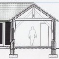 Oak frame garden room/workshop - section drawing