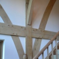 New build house, Dorset - oak frame detail