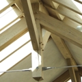 Contemporary oak frame roof detail