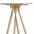 Maple table with stainless steel fixings