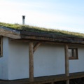 Douglas-fir frame self-build with straw bale walls and turf roof