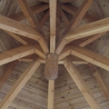 Octagonal oak roof - Visitor centre, Devon